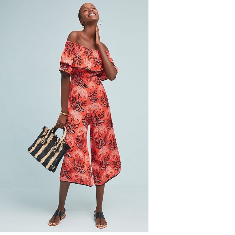 Anthropologie Biji Off-The-Shoulder Jumpsuit new